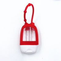 Promoción de Navidad, Botellas de Plástico PET Transparente de 30 ml con Tapa Colorida Rosa y Roja para Desinfectante, Loción para Lavarse las Manos para Niños