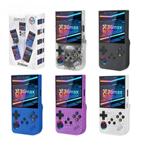 Console de jeu portable X36 Max, texture craquelée, écran 4 pouces, rétro, 64 Go, 10 000 jeux, système d'exploitation Linux, batterie 3500 mAh, cadeau pour enfants