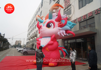 Publicité géante Gonflable Grand Rouge Gonflable Personnalisé Mascotte chinoise dragon Cartoons pour décoration