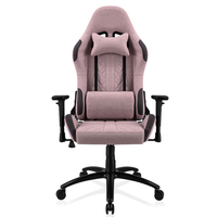 Chaise de jeu d'ordinateur en tissu de bureau en métal réglable à bas prix avec logo personnalisé en gros Chaise de joueur avec base en acier