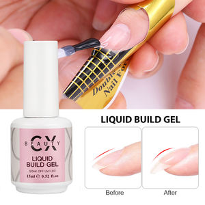 Chiodo all'ingrosso trasparente gelatina di latte liquido Gel UV personalizzato etichetta privata Nail <span class=keywords><strong>Builder</strong></span> Extension Gel <span class=keywords><strong>Builder</strong></span> In una bottiglia - Product Image 4