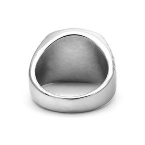 Anello in Acciaio Inossidabile 316L, Gioiello di Moda con Gemma, Regalo Personalizzato per Uomo, Prodotto in Metallo all'Ingrosso - Product Image 6