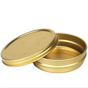 Custom Printing Logo High Quality Round Tinplate Box Well-Sealing Anti-Rust Empty Container For Caviar Packaging Ready To Ship