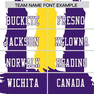 Custom White Purple and <b>Gold</b> Graffiti Pattern Flag Football Jerseys - Product Image 3