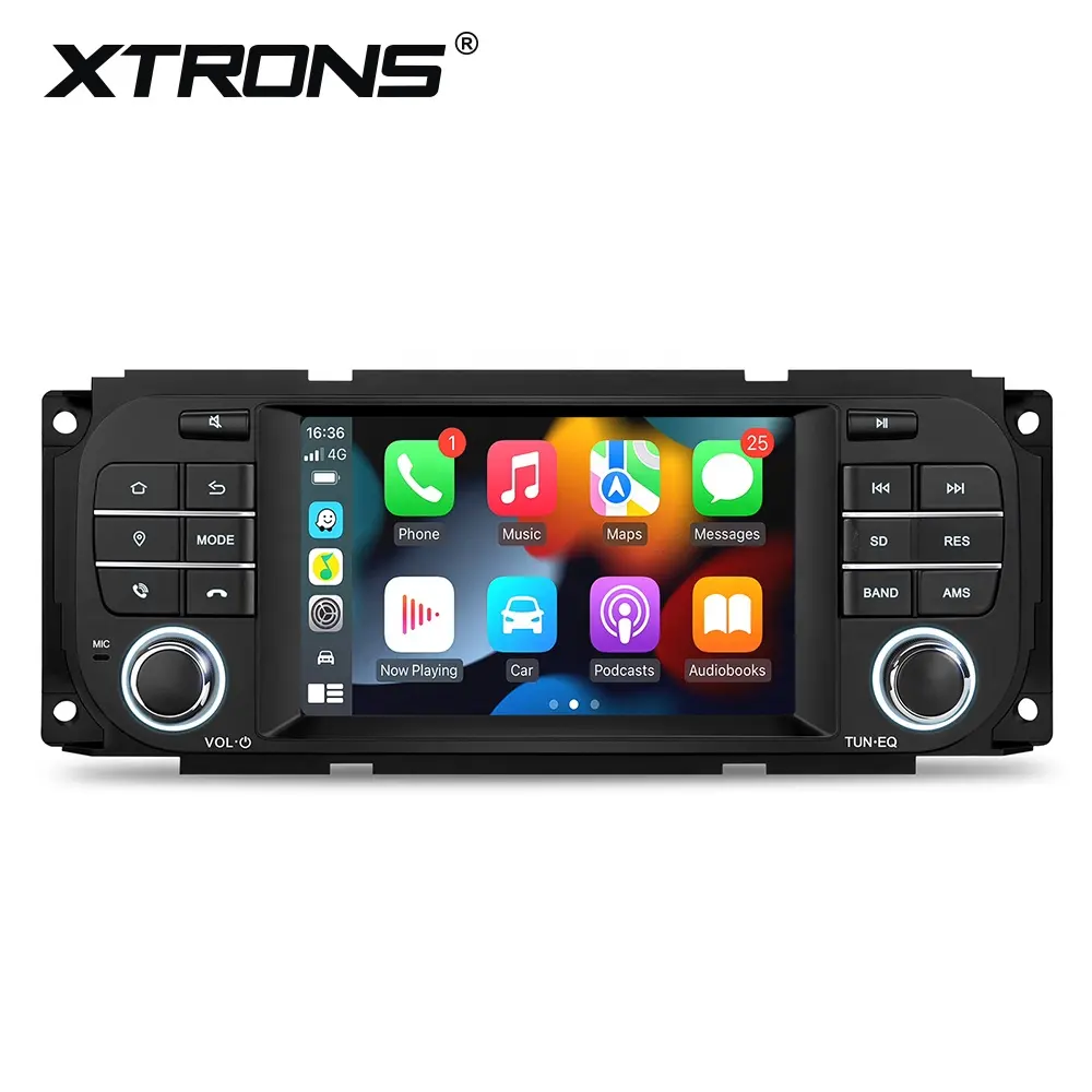 XTRONS 5 "Touchscreen für Chrysler /Jeep/Dodge Android 12 Carplay Android Auto DSP 1 din Navigation GPS Auto DVD-Player