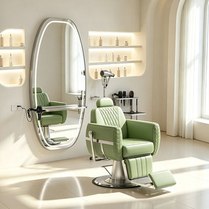 Chaise de barbier rétro haut de gamme pour hommes, chaise de coiffure professionnelle pour salons de coiffure et salons de beauté - Product Image 5