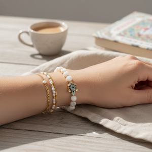 Bracelet en perles de style œil maléfique - Product Image 3