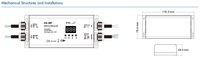 Décodeur DMX512-SPI et contrôleur RF avec affichage numérique de type PWM pour bandes LED, compatible DMX et connexion LED