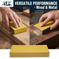 Papier abrasif à crochets et boucles en oxyde d'aluminium jaune de 9*3,6 pouces, sans poussière, pour le polissage du bois et le meulage des métaux, OEM ODM