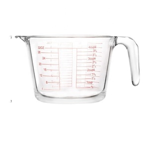 <span class=keywords><strong>Taza</strong></span> <span class=keywords><strong>medidora</strong></span> <span class=keywords><strong>de</strong></span> vidrio <span class=keywords><strong>de</strong></span> gran capacidad resistente al calor con asa graduada para repostería en la cocina del hogar - Product Image 1