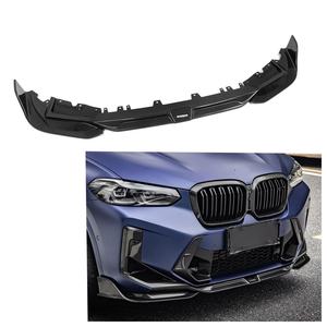 Lame avant en fibre de carbone <span class=keywords><strong>100</strong></span>% sèche style SQ, 3 pièces, pour BMW X3M F97 LCI <span class=keywords><strong>2022</strong></span>+, kit carrosserie, comprend la lèvre de pare-chocs avant - Product Image 1