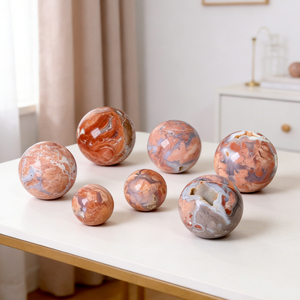 Esferas de Cristal Curativas de Alta Calidad, Esferas de Cristal de Ágata Rosa Druzy para Decoración - Product Image 4