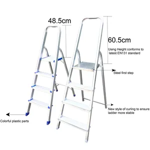 Escaleras nhôm thang có thể gập lại 3-bước một khung hộ gia đình bước thang Escada với CE hai bước gấp thang bán cho
