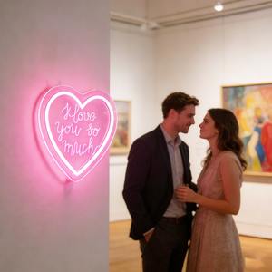 Letrero Luminoso LED '<span class=keywords><strong>Te</strong></span> Amo Muchísimo', Decoración de Pared USB para Hogar, Bar, Boda, Fiesta, Estudio, Arte, Cumpleaños, Regalo - Product Image 4