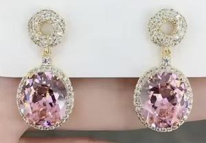Fabricants de bijoux, boucles d'oreilles de luxe, vente en gros de bijoux, bijoux en vrac, Chine, boucles d'oreilles en zircon pour femmes - Product Image 3
