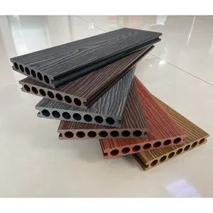 Nuova tecnologia wpc 3d goffrato decking composito pavimento antiscivolo legno plastica composito wpc patio deck flooring pavimento esterno