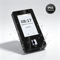 SenseFace 4A - Control de Acceso Facial a Prueba de Agua con Huella Dactilar, Tarjeta IC, Desbloqueo de Puerta con Registro Biométrico de Asistencia y Timbre