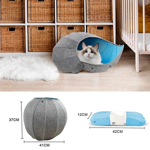 <span class=keywords><strong>Cat</strong></span> Bed House Indoor <span class=keywords><strong>Cat</strong></span> Toys Ball Interactive Soft Cute Shell pieghevole Pet Toy <span class=keywords><strong>Cat</strong></span> <span class=keywords><strong>Tunnel</strong></span> Cave Tube Condo Fun Toy Bed for Kitty - Product Image 6