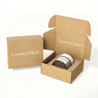 Boîte d'expédition en carton ondulé brun personnalisée avec logo pour produits de soin de la peau et de beauté