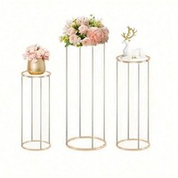 Support de fleurs et vase rond en fer doré pour allée de mariage, décoration d'intérieur, style festif, marque JD