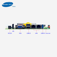 Carte mère industrielle miniature 3,5 pouces avec 2 ports LAN, processeur Celeron J3710, DDR3L jusqu'à 8 Go, 6 ports COM, 7 ports USB, carte SIM, Mini-PCIE, PS2 intégrés