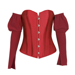 Commercio all'ingrosso Plain White <span class=keywords><strong>Corsetto</strong></span> Top Corsetti Da Sposa Manica Lunga <span class=keywords><strong>Corsetto</strong></span> Top <span class=keywords><strong>Con</strong></span> <span class=keywords><strong>Maniche</strong></span> - Product Image 5