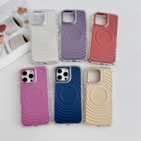Nouvelle coque de téléphone magnétique antichoc 3 en 1 ondulée 360 Funda pour IPhone 16E 16 Pro Max 15 14 13 2025 coque de téléphone portable de luxe