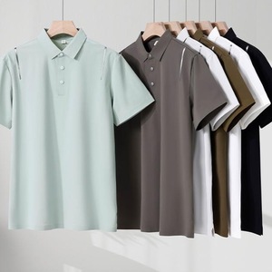 เสื้อโปโลผู้ชาย ไนลอน 180G บางเบา ระบายอากาศได้ดี เหมาะสำหรับฤดูร้อน สีเทา สีเขียวมอส สีดำ สีขาว สีเขียวเขียวขี้ม้า - Product Image 1