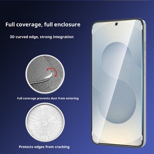 ฟิล์มกันรอยสำหรับ SamsungS25 FE 3D กระจกนิรภัย9H กันแสงสีฟ้ากันรอยนิ้วมือปลดล็อคโทรศัพท์มือถือที่ปรับแต่งได้ - Product Image 6