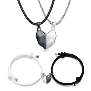 Pulseira de pingente de amizade hainon, bracelete magnético para casais, mulheres e meninas