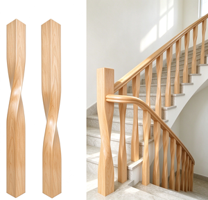 Solid Wood Twisted <b>Stair</b> Baluster Minimalist Design Easy Installation <b>for</b> Staircase - Product Image 5