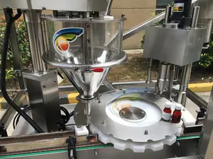 Automatic 30-100g Spice Powder Filling Capping Labeling Machine For Jar