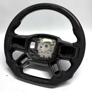 Volant en fibre de carbone authentique <span class=keywords><strong>pour</strong></span> Land Rover Defender 110 20-24 avec palettes de changement de vitesse personnalisables et chauffage 115 - Product Image 6