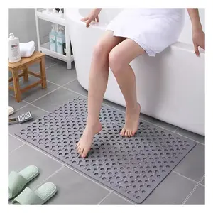 バスルーム用マッサージフットTPEメッシュシャワーマット付き滑り止めバスマット