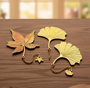 Customizable Hot Sale Metal Bookmark in Different Plant Leaf Shapes Metal Bookmark Plant Student Friends Reading Gift Christmas