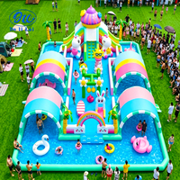 Équipement de parc aquatique mobile, jeu de défi aquatique pour enfants, piscine gonflable, support de toboggan, fabricant de piscines