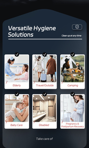 Laatste krachtige, sterke, drukregelbare, draagbare moslim-campingdouche <span class=keywords><strong>bidet</strong></span> voor reizen, buiten & persoonlijke hygiëne - Product Image 6