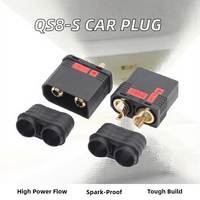 Adaptateur Électrique Rapide QS8-S pour Voiture, Anti-Étincelle, Courant Élevé 110A 500V, Connecteur 2P Mâle/Femelle à Contacts en Laiton