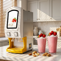 Distributeur de milkshake froid à deux buses pour comptoir, 2200W, machine à yaourt commerciale pour café et restauration