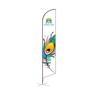 Prezzo all'ingrosso a buon mercato commerciale Flying Beach Flag Banner pubblicità promozionale Wind Outdoor Custom Feather Flags - Product Image 5