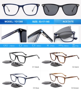 แว่นกันแดดขายส่ง แว่นตาดีไซน์เนอร์ทรงเหลี่ยม แว่นกันแดดโพลาไรซ์ 2026 แว่นกันแดดอะซิเตทสำหรับผู้ชาย - Product Image 4