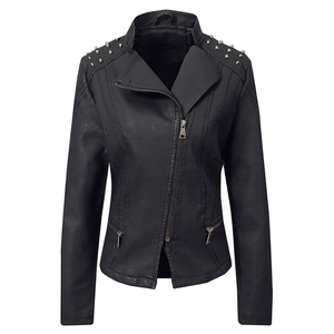 100% Genuine Cow Skin <b>Leather</b> <b>Winter</b> Knitted Breathable Quick Dry High Quality Women's <b>Leather</b> <b>Jacket</b> OEM Service Wholesale - Product Image 1