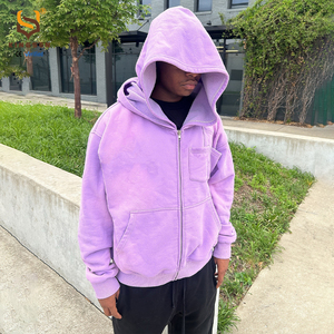 เสื้อฮู้ดดี้ผ้าฝ้ายเฟรนช์เทอร์รี่หนานุ่มสไตล์วินเทจ ซักแบบพิเศษ ไม่เสียภาษีในสหรัฐอเมริกา พิมพ์ลายสกรีน ปักโลโก้ สีซีดจางแบบซันเฟด มีฮู้ดสองชั้น - Product Image 4