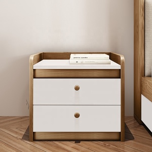 Stile classico Piccolo Armadietto di Immagazzinaggio <span class=keywords><strong>Cassetti</strong></span> Bianco Camera Da Letto Mobili Moderni Letto In Legno di Notte Del Basamento - Product Image 1