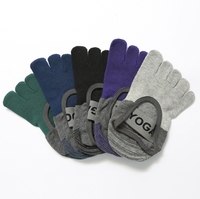 Chaussettes de yoga pour femmes en coton à cinq doigts, coupe basse, antidérapantes, avec grip, fabriquées par WUYANG FACTORY, vente en gros