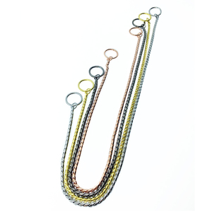 फैक्टरी गर्म-बिक्री फैशन बहु-रंग का गला घोंटना नाग पी श्रृंखला कुत्ते कॉलर चांदी सोने की चेन हार थोक - Product Image 6