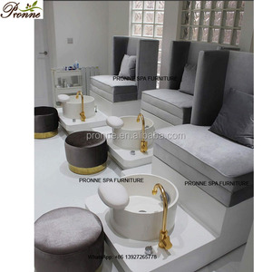 Silla de pedicura de terciopelo con ventilación, salón de belleza con modo aprobado canadiense - Product Image 4
