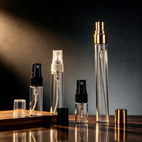 Vente en gros d'atomiseurs de parfum miniatures en verre rechargeables, flacons de parfum vides portables pour voyage, flacons d'échantillon 2ml 3ml 5ml 10ml