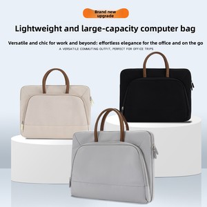 Maletín para Portátil de Cuero Genuino Unisex, Diseño Antisísmico, Gran Capacidad, Estilo Urbano Minimalista, Cierre Manual - Product Image 1