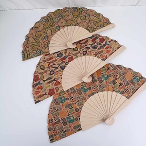 Bing papillon liège pliant ventilateur à main 23cm en bois écorce Rave ventilateur pour cadeau de voyage - Product Image 6